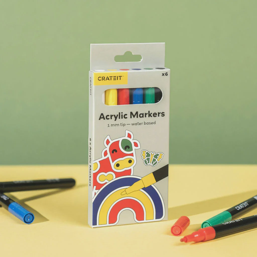 Crateit Markers 1mm 6 pk by Carateit