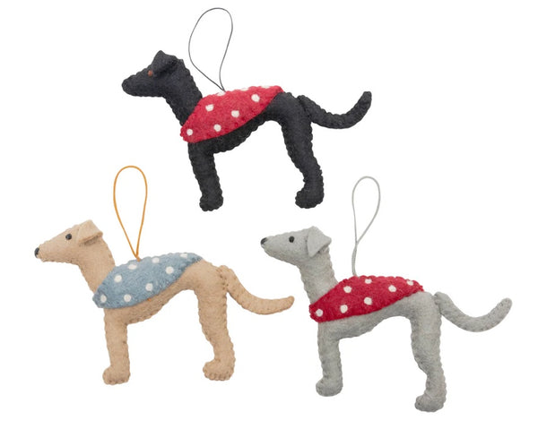Pashom felt Fairtrade Greyhound  with coat