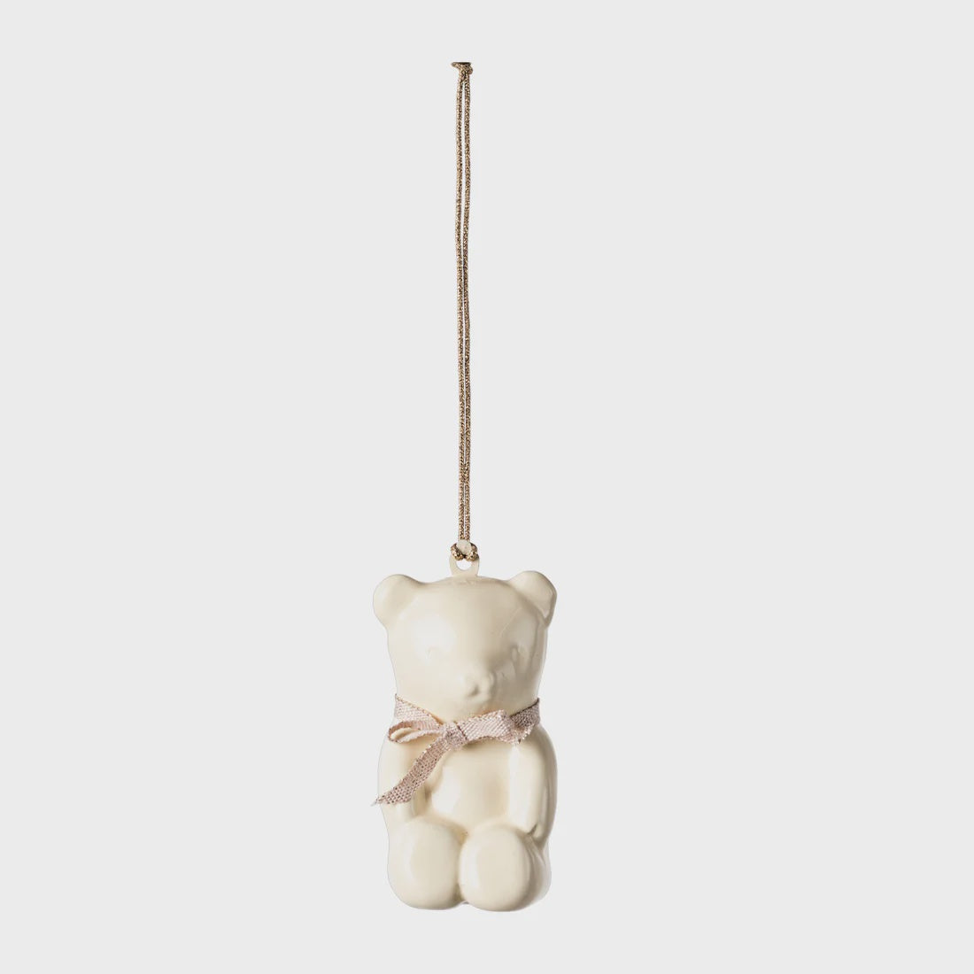 Maileg Metal Ornament Teddy Bear Rose Bow