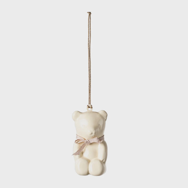 Maileg Metal Ornament Teddy Bear Rose Bow