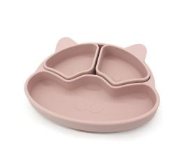 Blue or Pink Silicone feeding plate