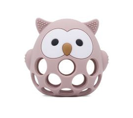 Pink or Blue Silicone Owl teether