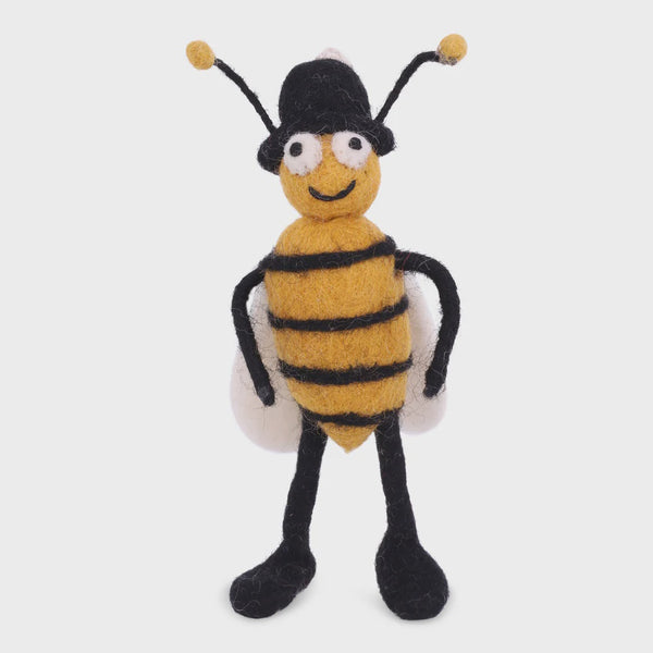 Bee Boy small handmade felt decoration