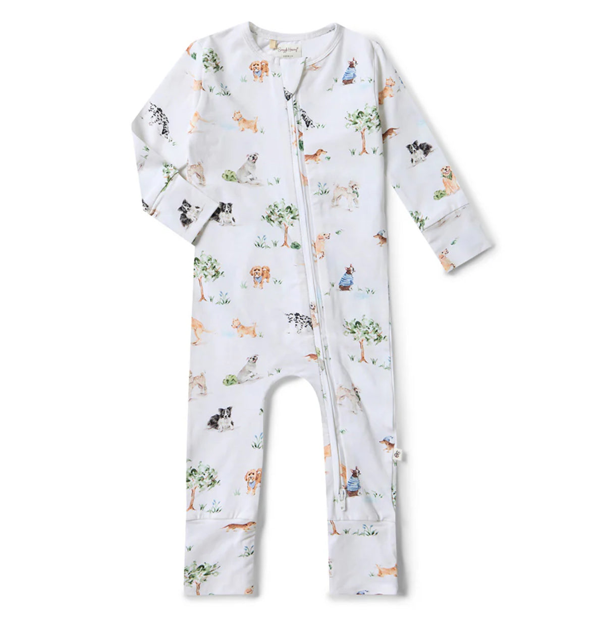 Dog Park Organic Baby Snugglesuit convertible romper