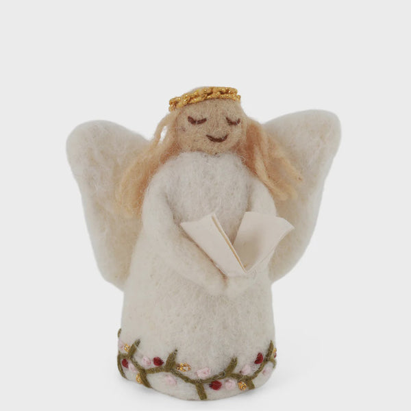 Angel with Book sml decoration