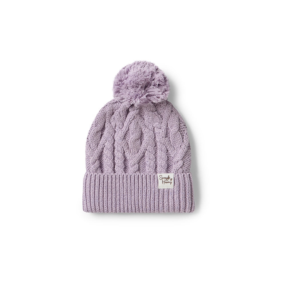 Lavender Organic Baby Knit Beanie