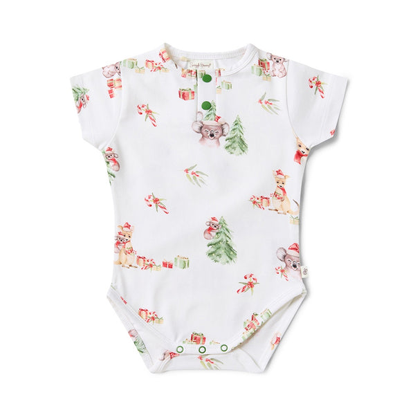Kangas & Koalas short sleeved organic bodysuit