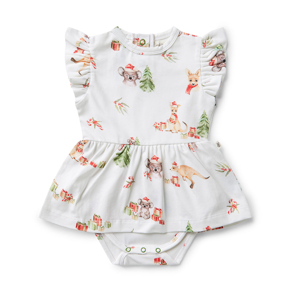 Kangas & Koalas short sleeve organic dress