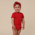 Red Short Sleeved Organic Bodysuit