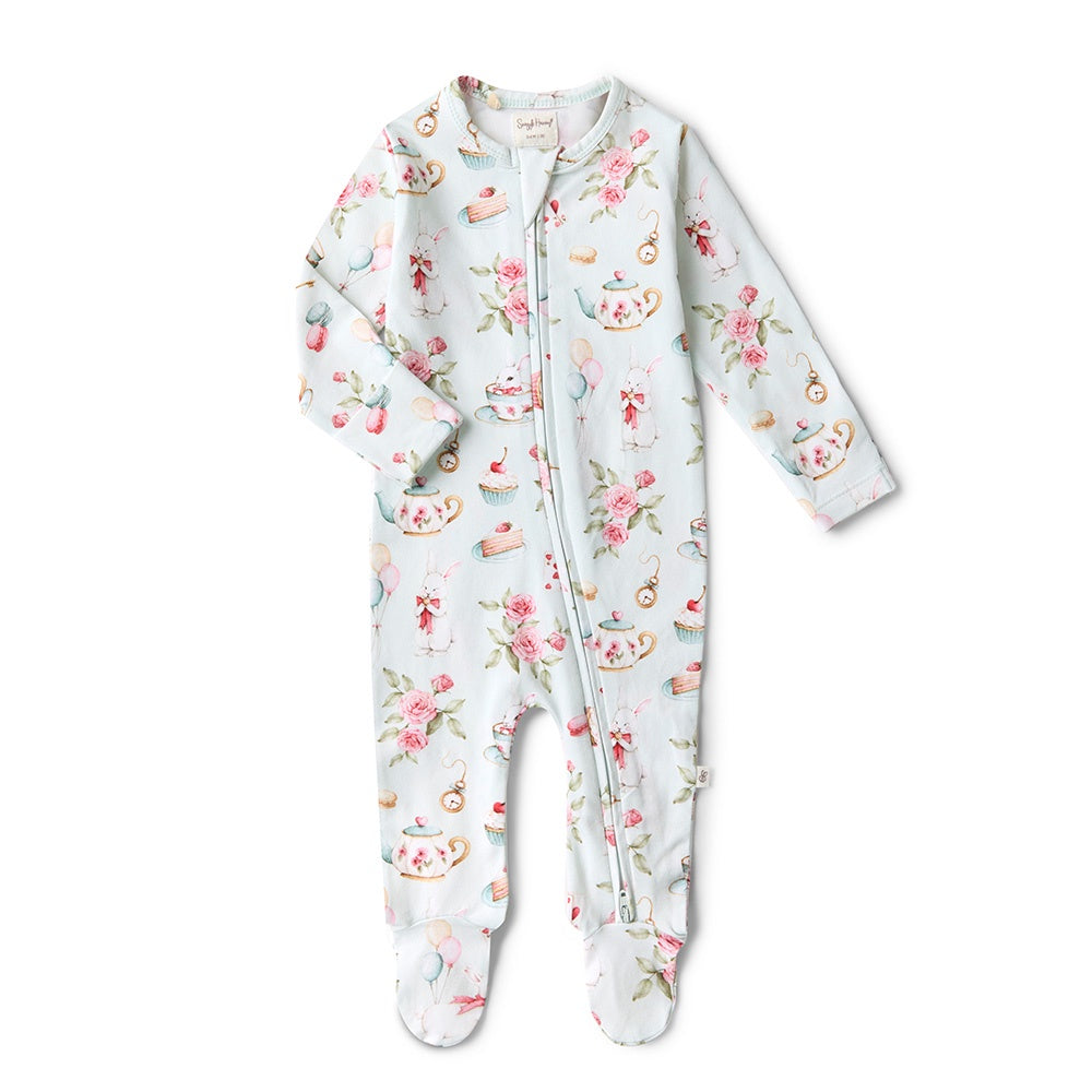 White Rabbit Organic Baby Snuggle Sleepsuit Footie