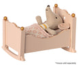 Maileg cradle baby mouse rose
