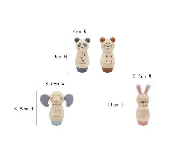 Wooden Screw & Match Animals