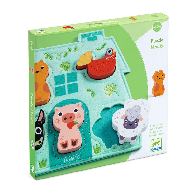 Djeco Mouki Wooden and Felt puzzle