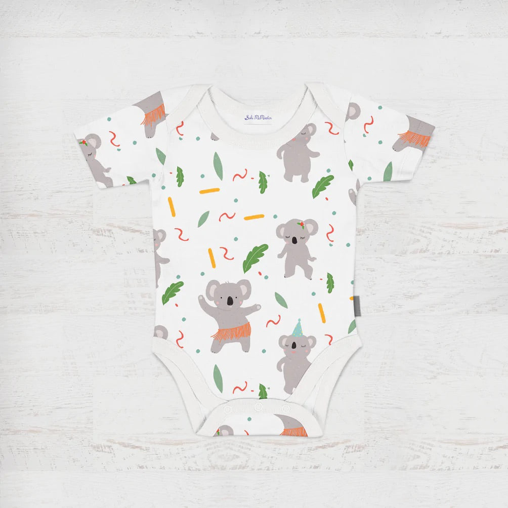 Suki McMaster dancing Koala onesie bamboo