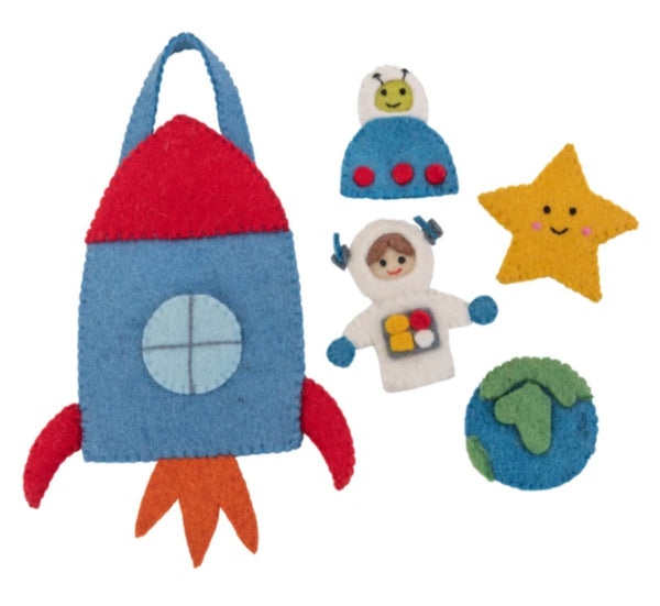 Pashom finger puppet play bag astronaut