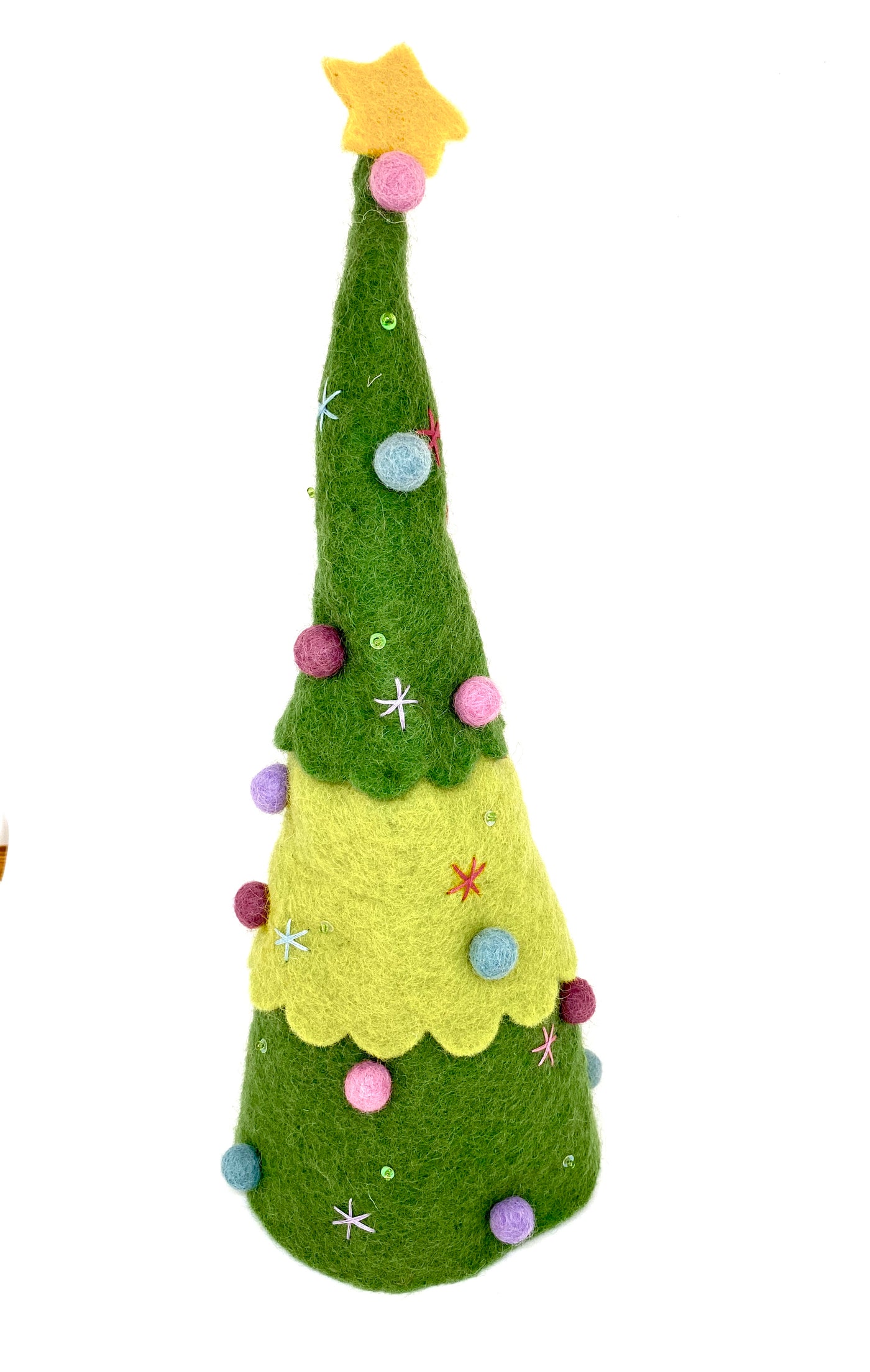 Pashom felt Xmas tree handmade and fair trade
