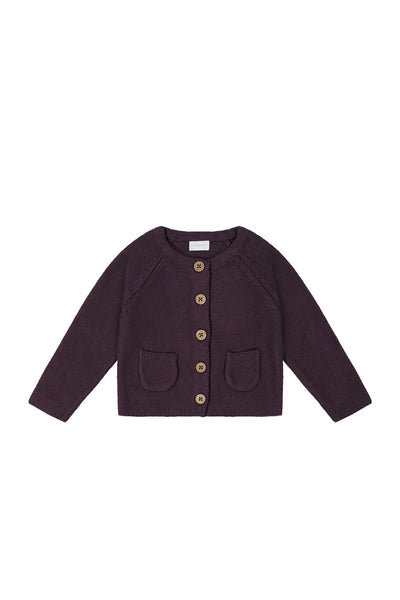 Simple Cardigan Blackberry