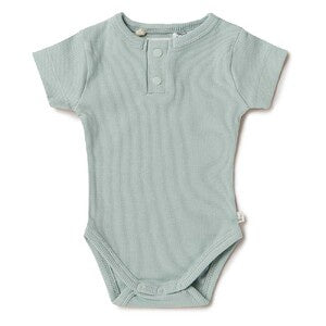 Sage short sleeve organic bodysuit