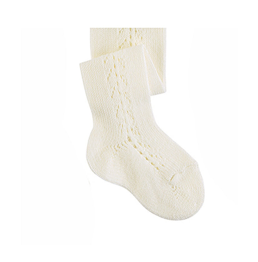 Condor side open work tights cava 303