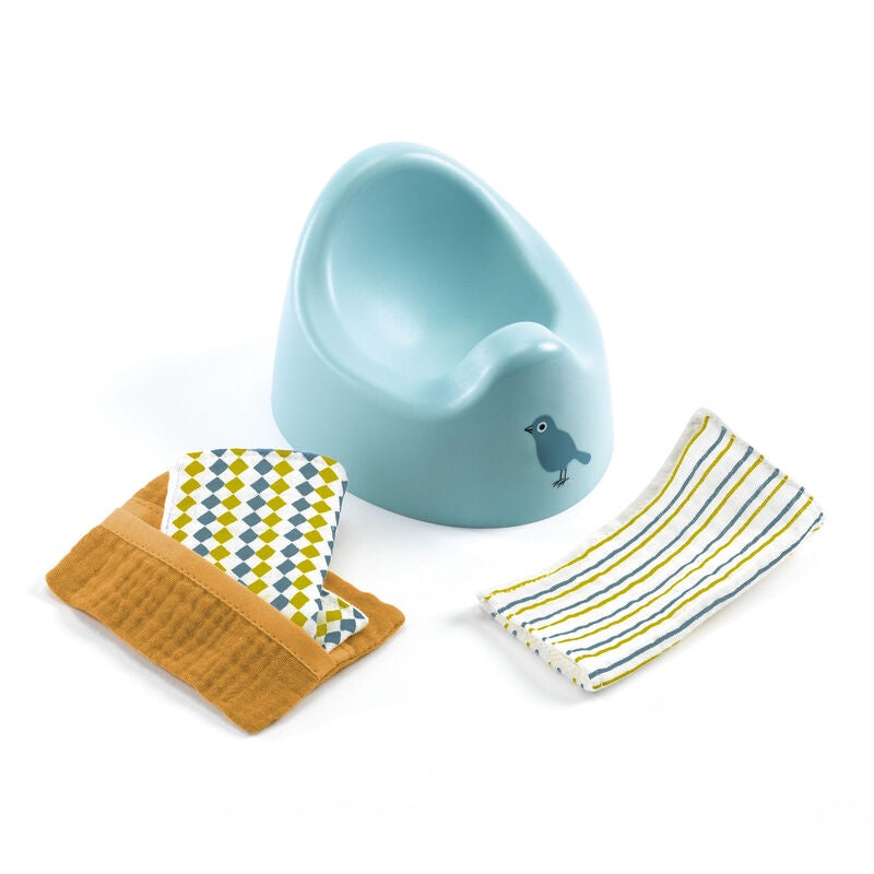 Doll Potty and wipes set