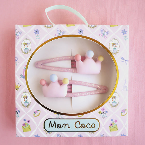 Mon Coco Princess Crown Hair Clips