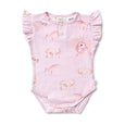 Unicorn short sleeve Organic Bodysuit with Frill