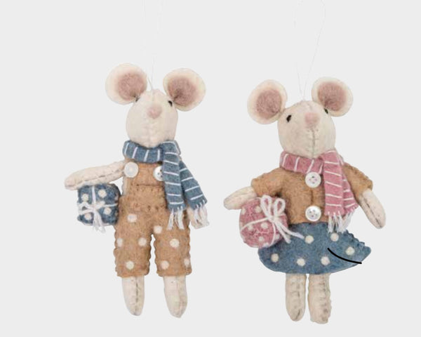 Pashom fair trade felt mice with presents