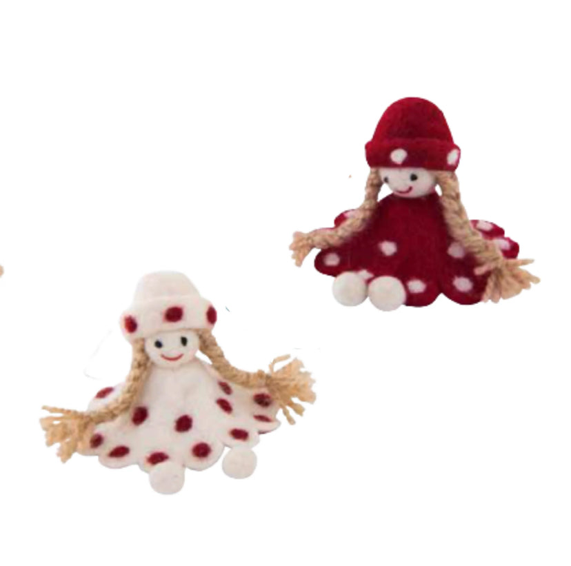 Pashom hanging dolls with spots Xmas