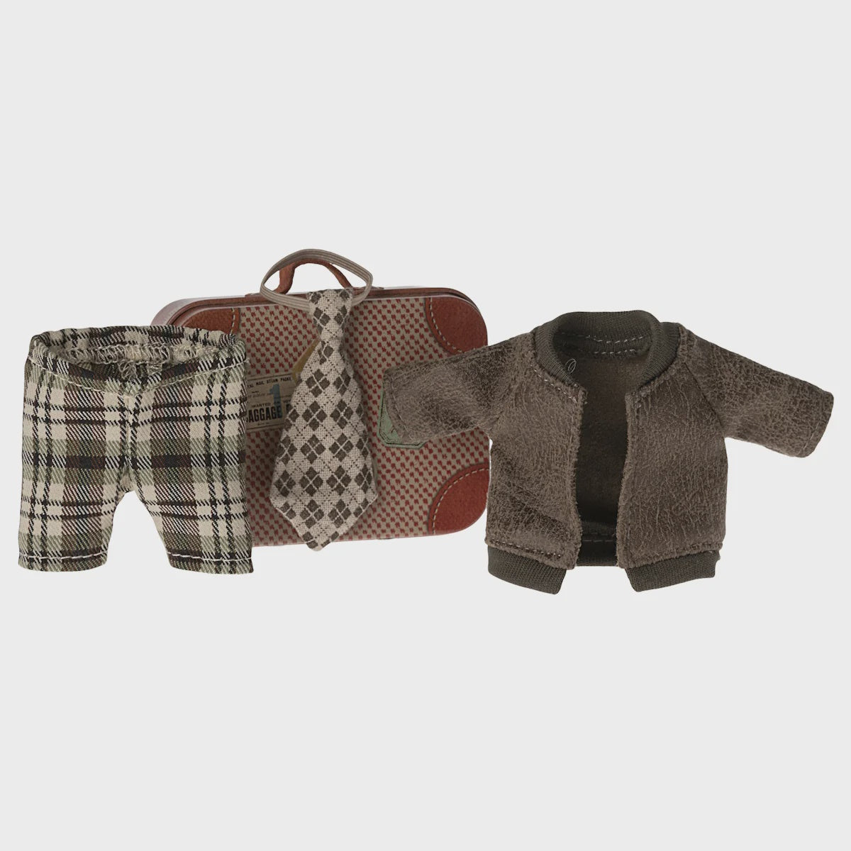 Maileg Jacket Pants &Tie in suitcase Grandpa mouse