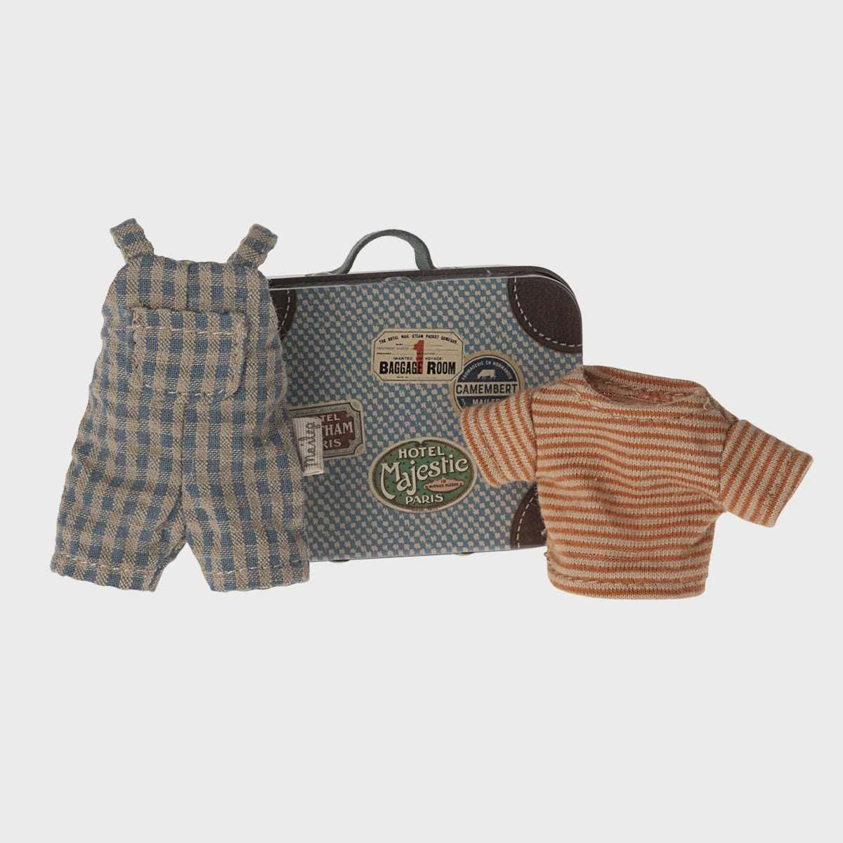 Maileg Overalls & shirt in suitcase little brother