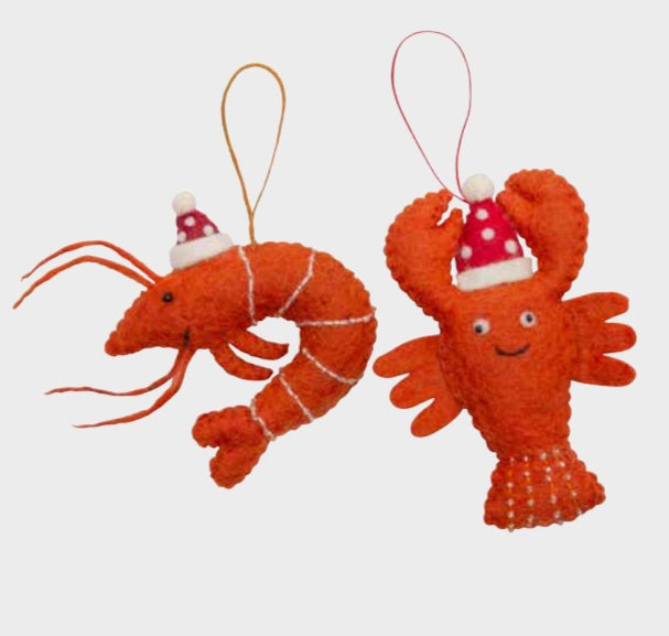 Pashom Lobster or  Prawn in Xmas hat