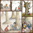 Michelle Pleasance Cards  children climbing tree with friends