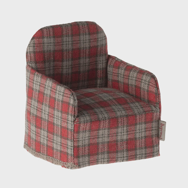 Maileg  Chair Mouse red checker