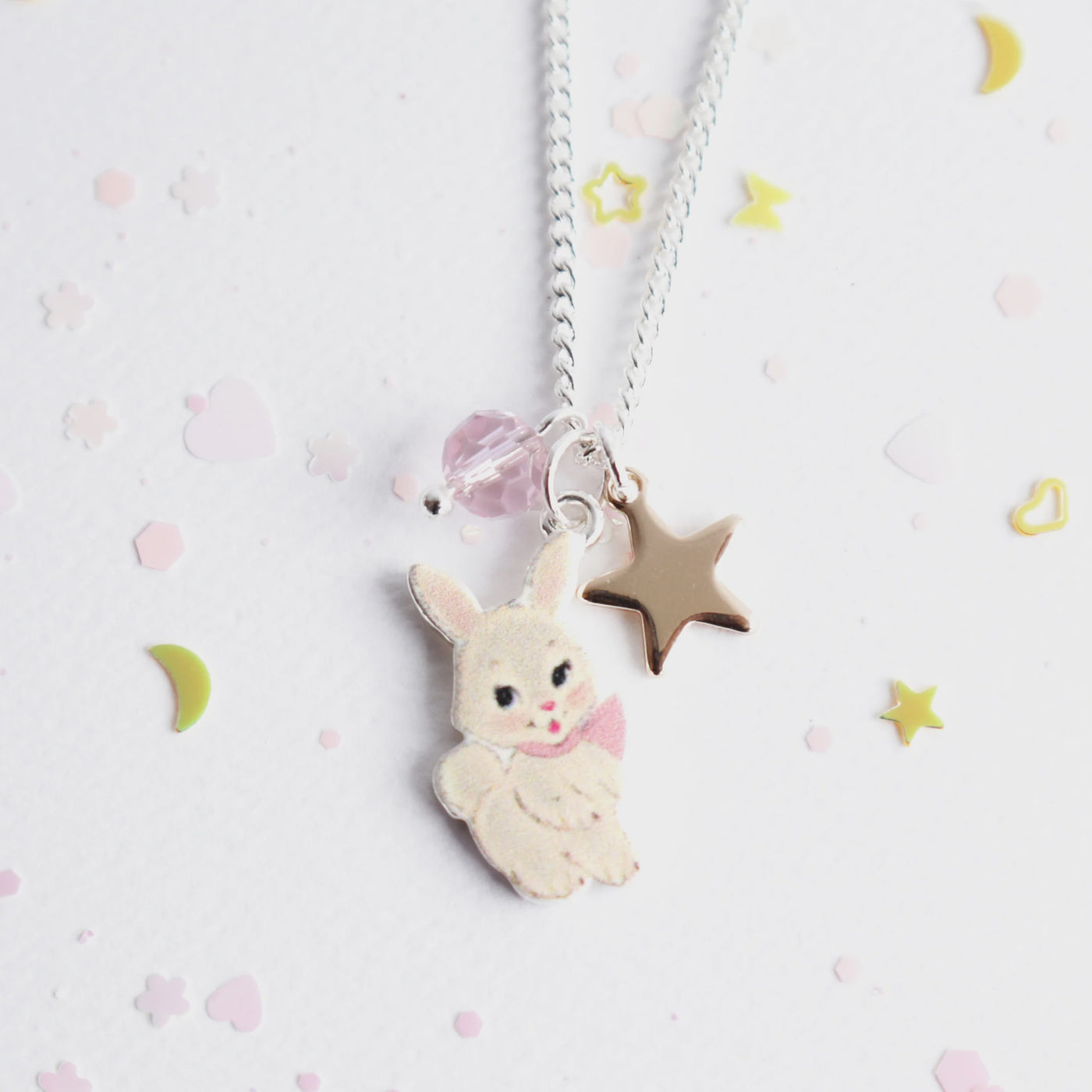 LH floral dreams bunny necklace