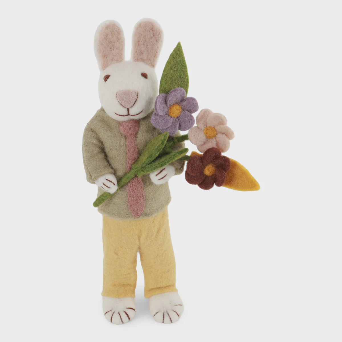 Gry & Sif  Big White Bunny Tie & Flowers