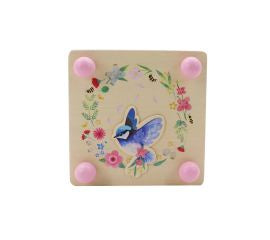 Wooden Blue Wren Flower Press
