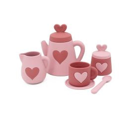 Pink Silicone Tea Set