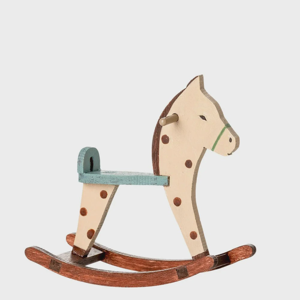 Maileg Rocking Horse Mouse Spotted