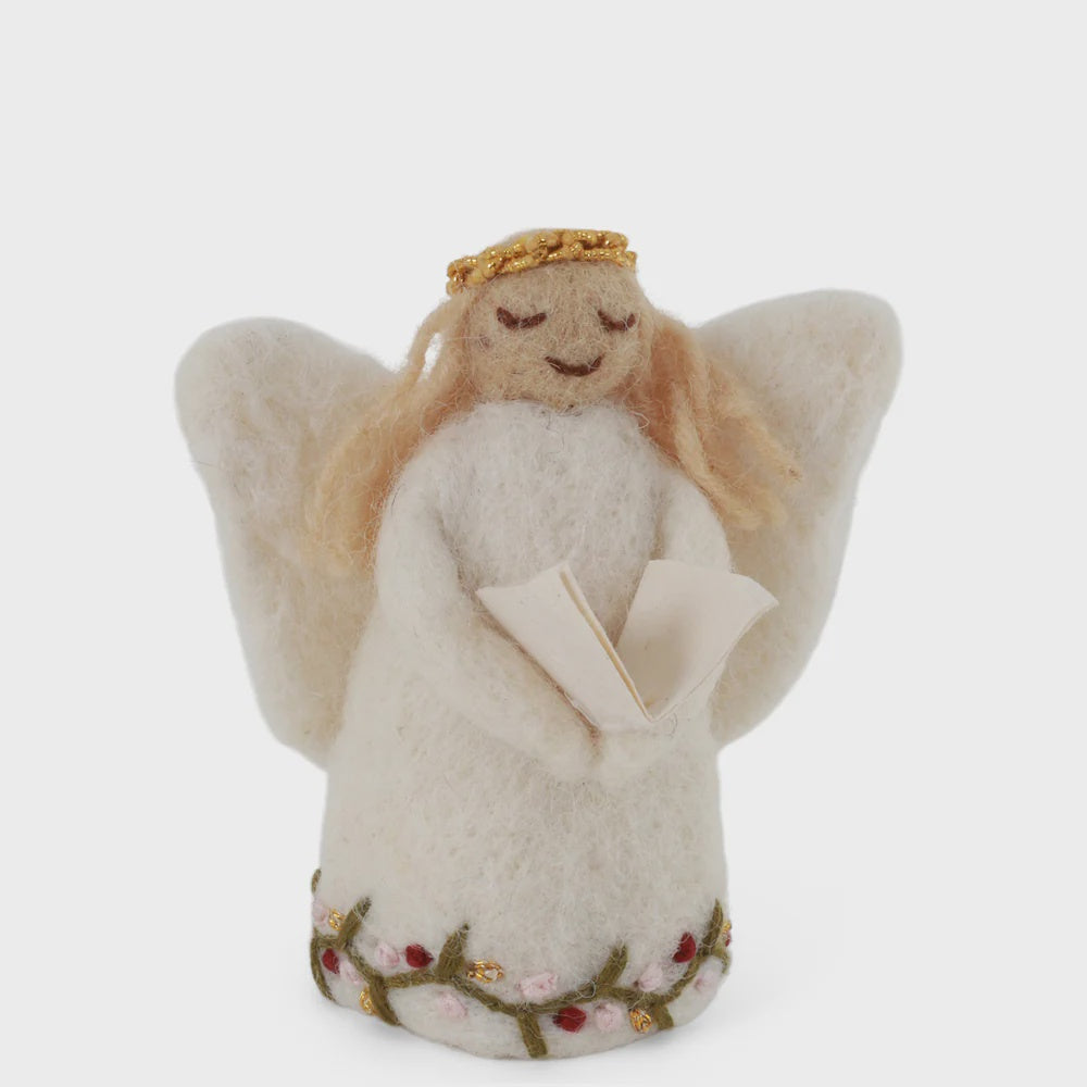 Angel with Book sml decoration