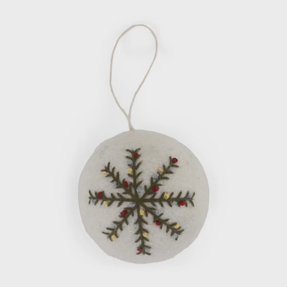 Christmas bauble snowflake