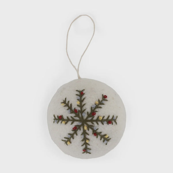 Christmas bauble snowflake