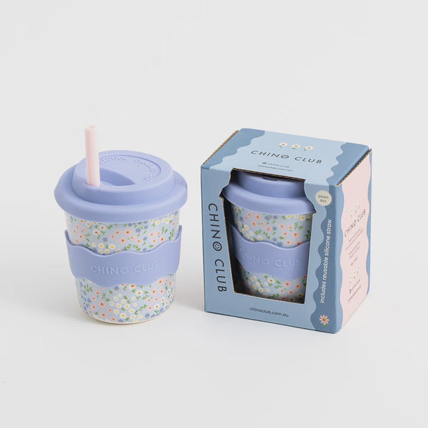 Blue Floral Kids keep cup