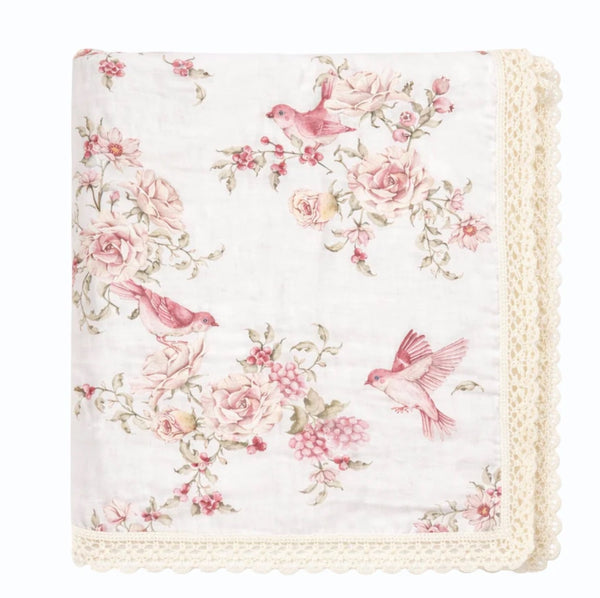 Confetti Kidz Rose Garden Muslin Blanket