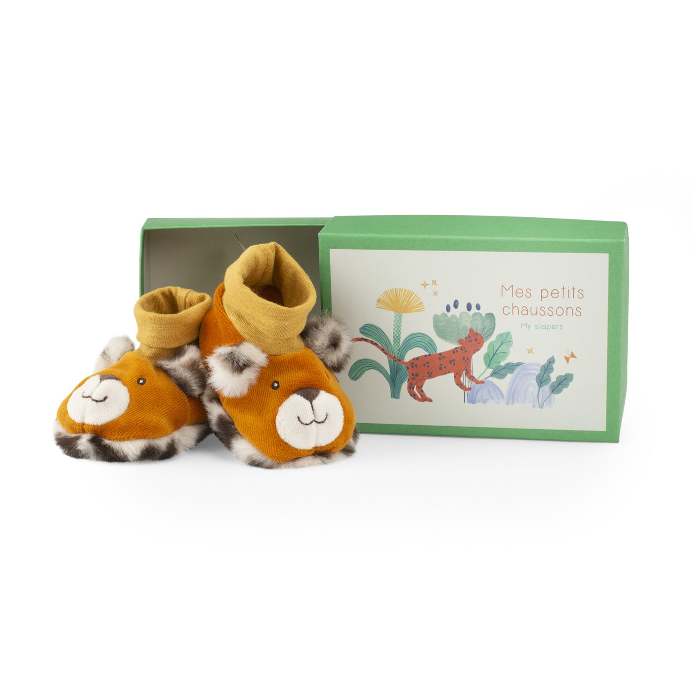 Le Foret Mawa leapard baby slippers