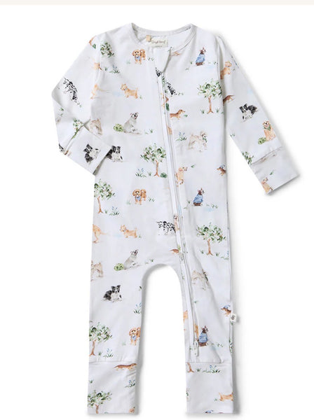 Dog Park Organic Snugglesuit Convertible Romper