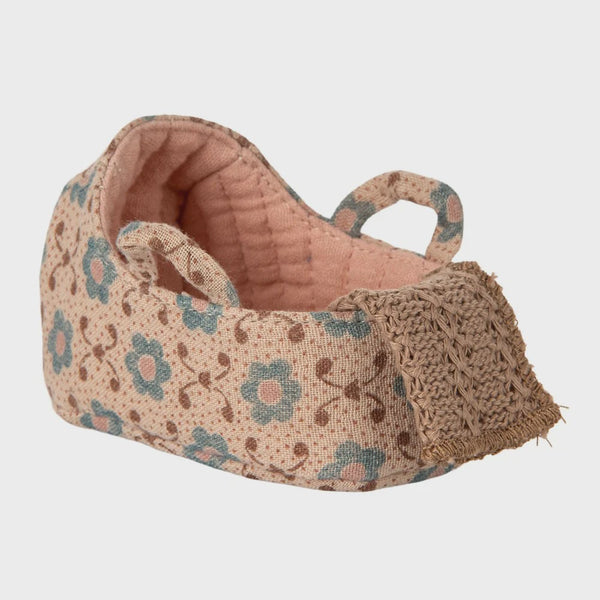 Maileg  Carry Cot Baby mouse Rose