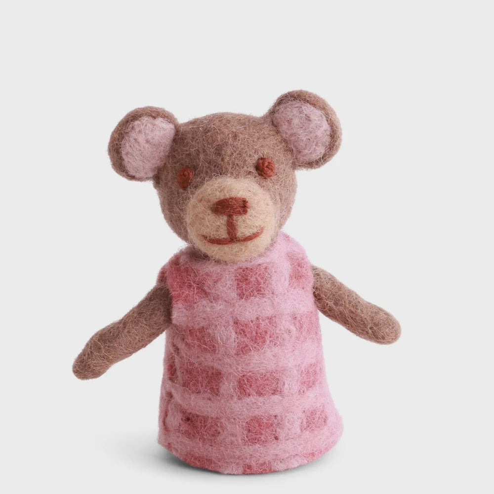 Gry & Sif felted finger puppet Monkey