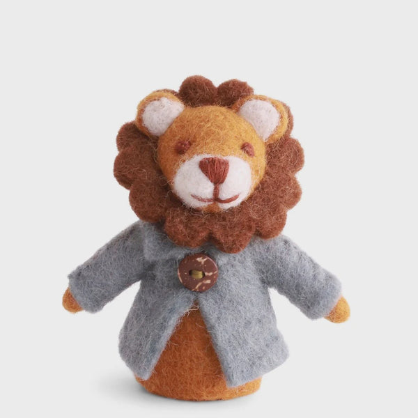 Gry & Sif felted finger puppet Lion