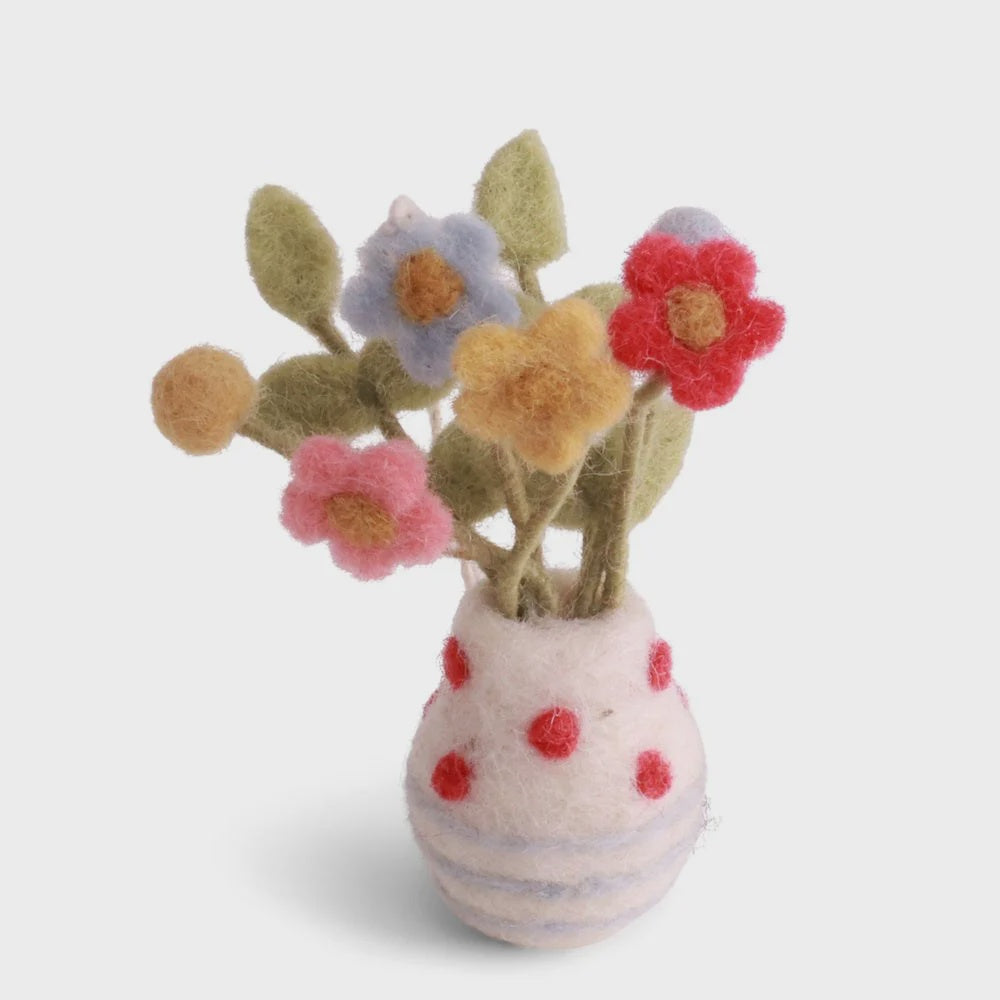 Gry & Sif Vase Decoration stripes,dots and flowers