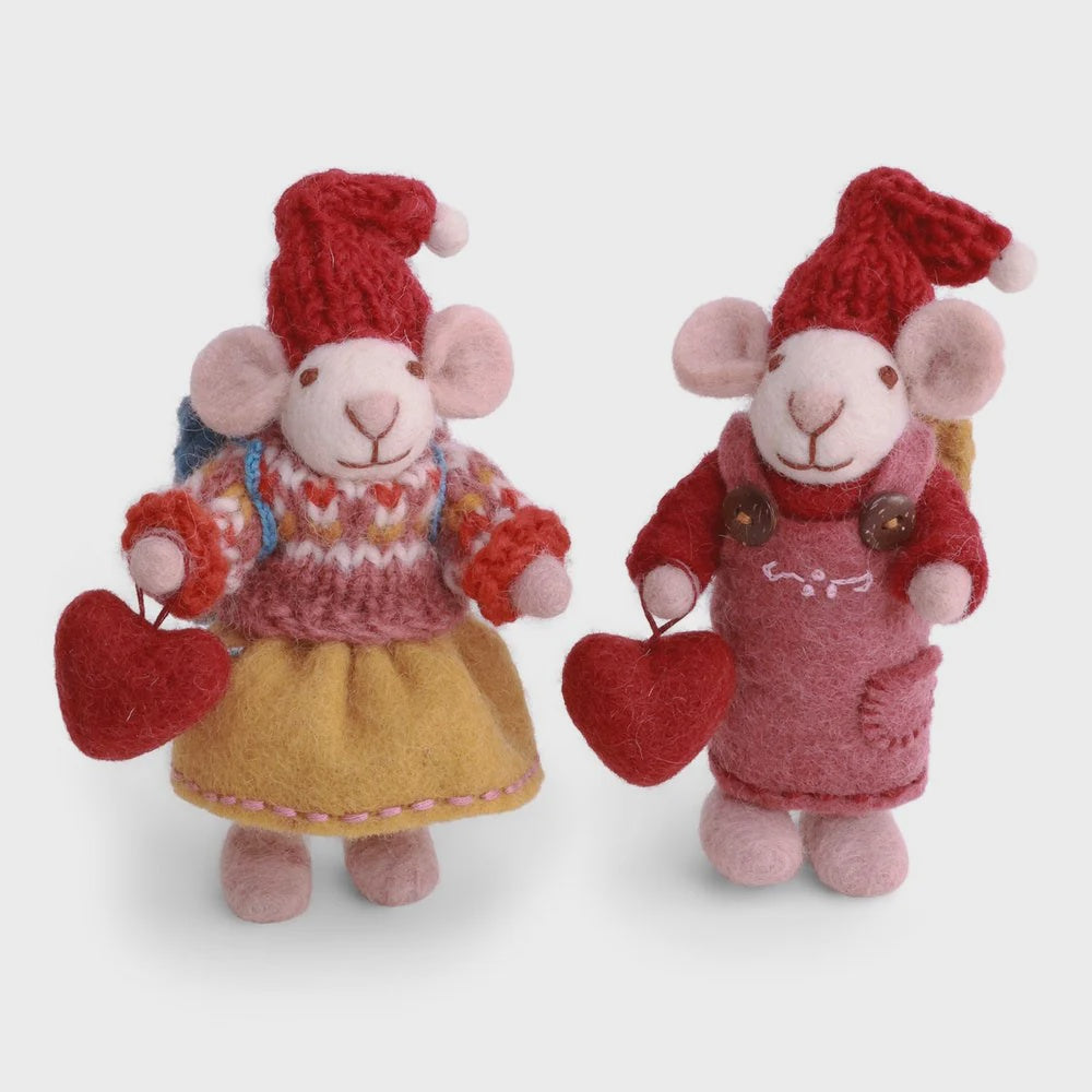 Gry & Sif Samll White mice with hearts